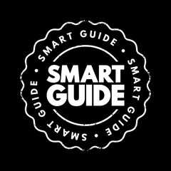 Smart Guide text stamp, concept background