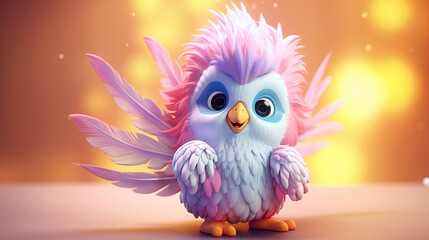Obraz premium 3d bird cartoon. 3d creatures
