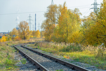 Industrial autumn landscape. it is an interdisciplinary field that includes aspects of urban design, architecture, geography, ecology, civil engineering, construction, environmental psychology,