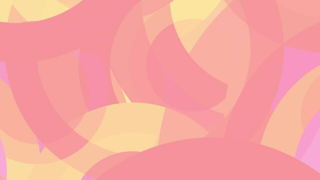 Pink circles abstract futuristic glowing motion background - Loopable - stock video