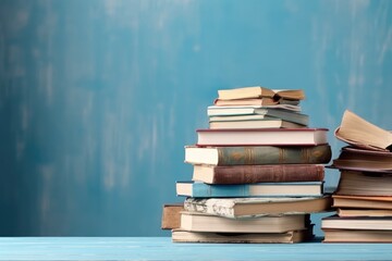 Fototapeta premium Books on a shelf. Generative AI