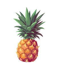 Ripe pineapple, symbol of tropical freshness