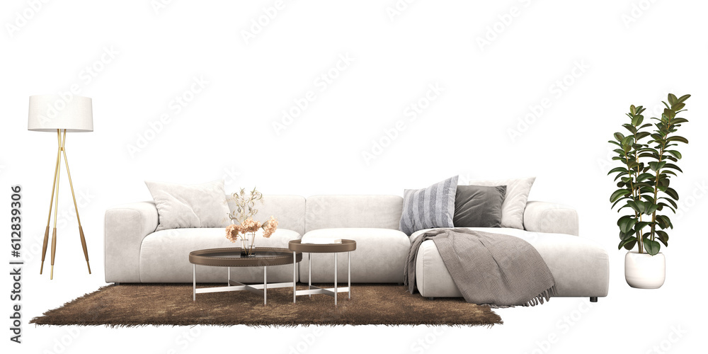 Wall mural modern interior furniture. living room interior house floor template background frame mockup design 