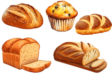 bread collection. generative ai	