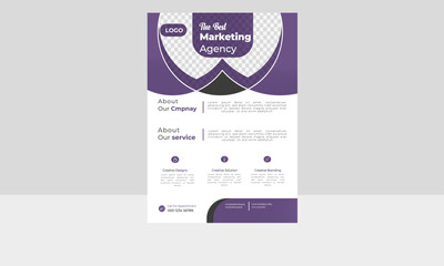 Modern minimalist Business Flyer template. 