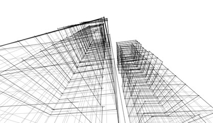Obraz premium Concept city architecture vector illustration
