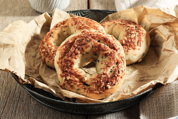 Black Sesame Peanut Sourdough Bread