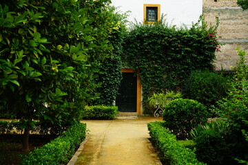 Entrace to Palacio de Viana in Seville, Andalucia, Spain