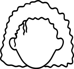 Doodle face silhouette