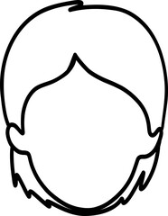 Fototapeta premium Doodle face silhouette