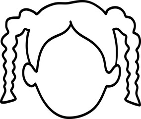 Doodle face silhouette