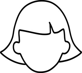 Doodle face silhouette