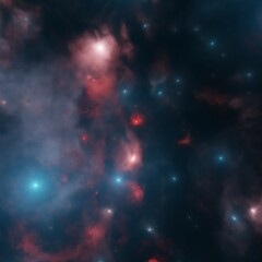 The explosion supernova. Bright Star Nebula. Distant galaxy. Abstract image.
