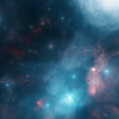 Endless universe with stars and galaxies in outer space. Cosmos art.