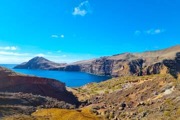 The beautiful coast of the island of Madeira in the Atlantic Ocean.
