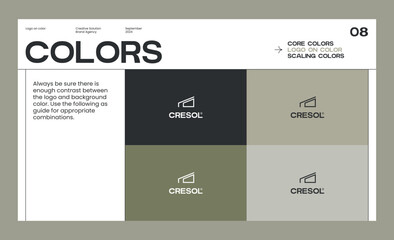 Brand identity guideline template to create visual identity of your company