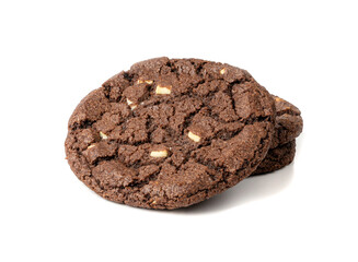Round Chocolate Cookies, Brown Butter Biscuits, Crispy Cocoa Cake with Nuts, Round Chocolate Cookies
