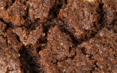 Chocolate Cookies Texture Background, Brown Biscuit Bumpy Cracked Surface, Cocoa Cake Pattern, Macro Baking Surface, Chocolate Cookie Mockup with Copy Space