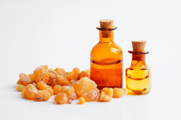 Frankincense or olibanum aromatic resin used in incense and perfumes.