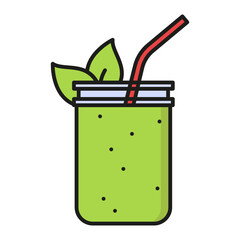 Smoothie Fruit Drink icon. Creative Smoothie vector illustration