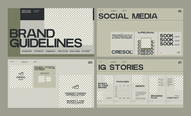 Brand identity guideline template to create visual identity of your company