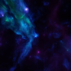 Deep space landscape. Star clusters, nebulae. Science fiction