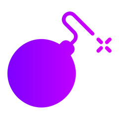 bomb gradient icon