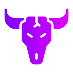 skull gradient icon