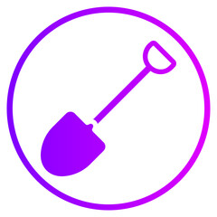 shovel gradient icon