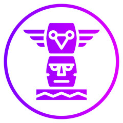 Fototapeta premium totem gradient icon