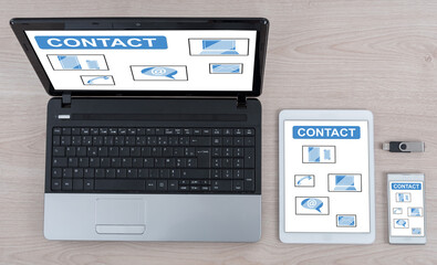 Contact concept on different devices