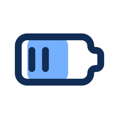 low battery filled line icon