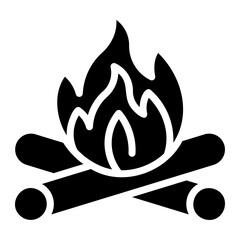 campfire glyph icon