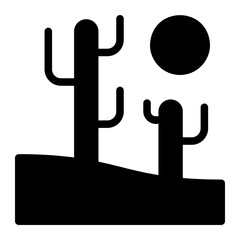 cactus glyph icon