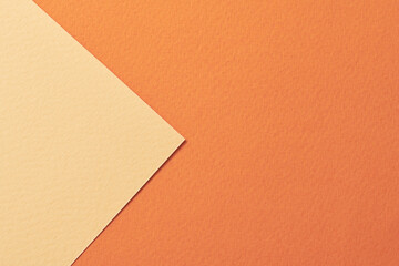 Rough kraft paper background, paper texture orange beige colors. Mockup with copy space for text