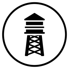 water tower glyph icon