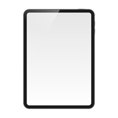 Tablet vector mockup with blank screen. Tablet display template isolated on white background.