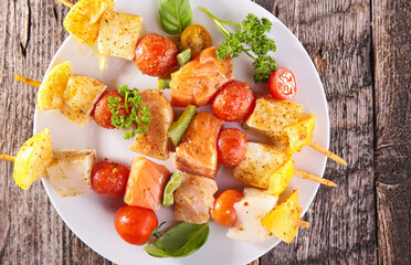 fish barbecue-different sort of fish marinated