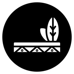 headdress glyph icon