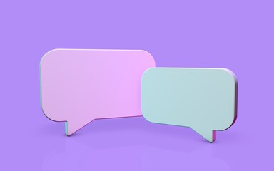 Naklejka premium Chat balloon - 3d illustration