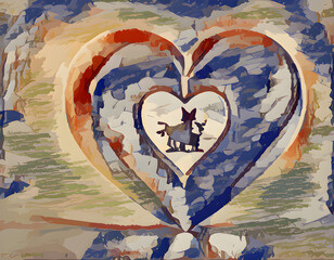 painting of the heart