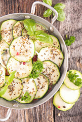 courgette gratin with crem and herbs