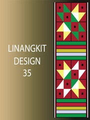 It is a traditional handicraft design by native tribes in East Malaysia usually with green, black, yellow, purple, brown, white, and orange threads