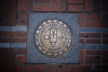 Boston downtown city view