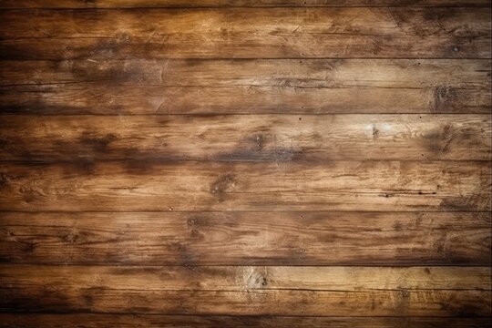 Wood plank background image photo of wooden board. Generative AI