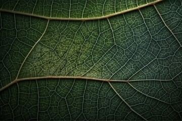 Close up of green leaf texture. nature background and texture concept, generative Ai
