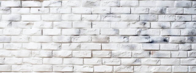 White brick wall texture in minimalist style. Generative AI