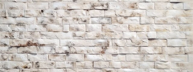 White brick wall texture in minimalist style. Generative AI