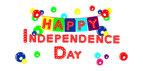 colorful happy independence day background illustration 