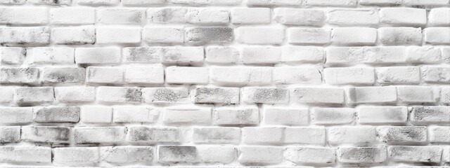 White brick wall texture in minimalist style. Generative AI